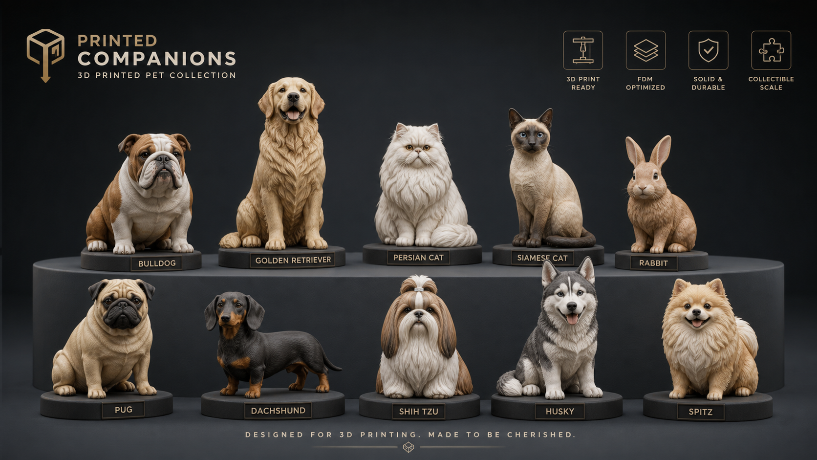 Exemplo de pets e brindes e peças que podem ser fabricadas pela Liora 3D